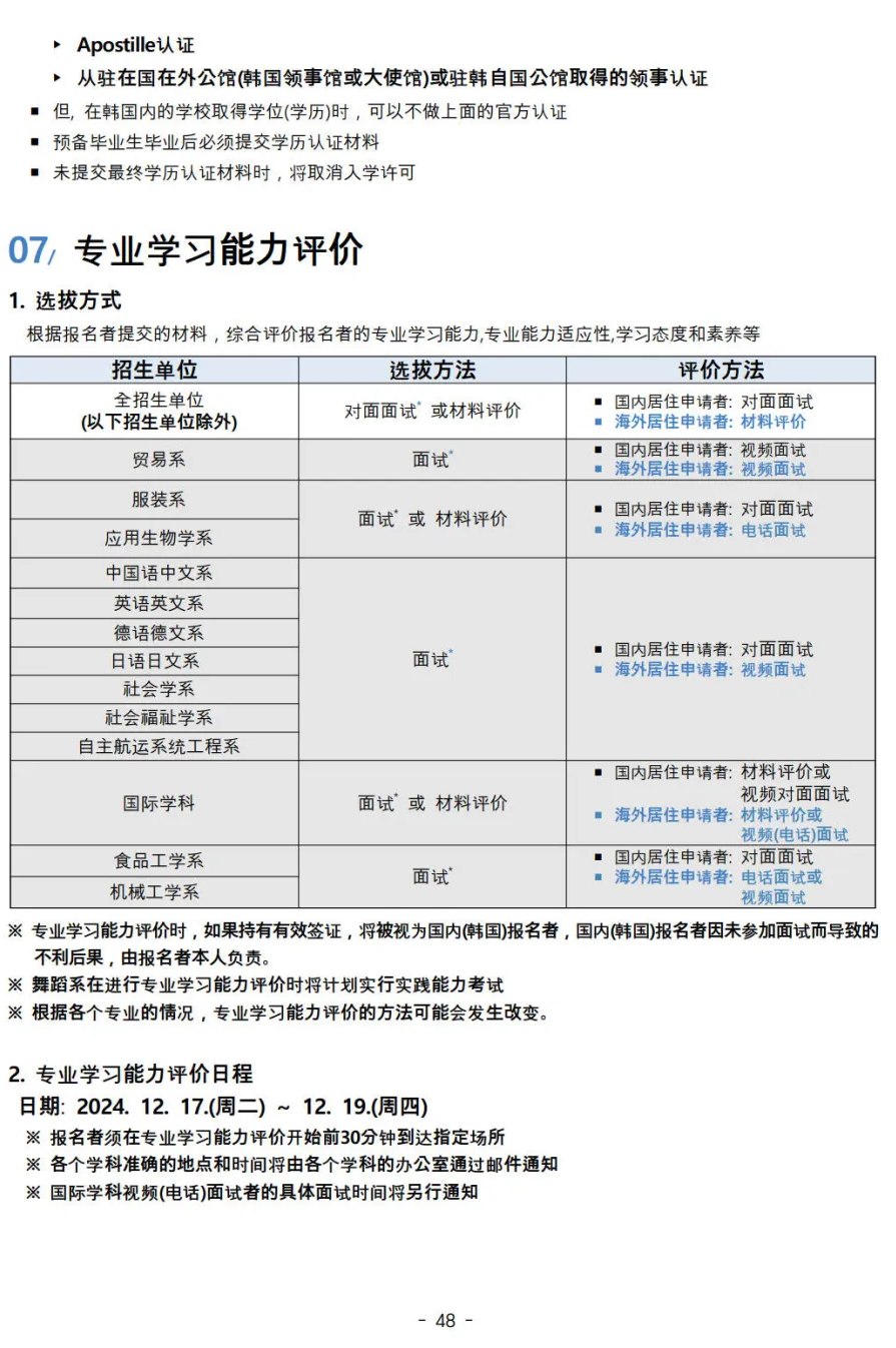 2025年3月韩国忠南国立大学本科招生简章(图11)